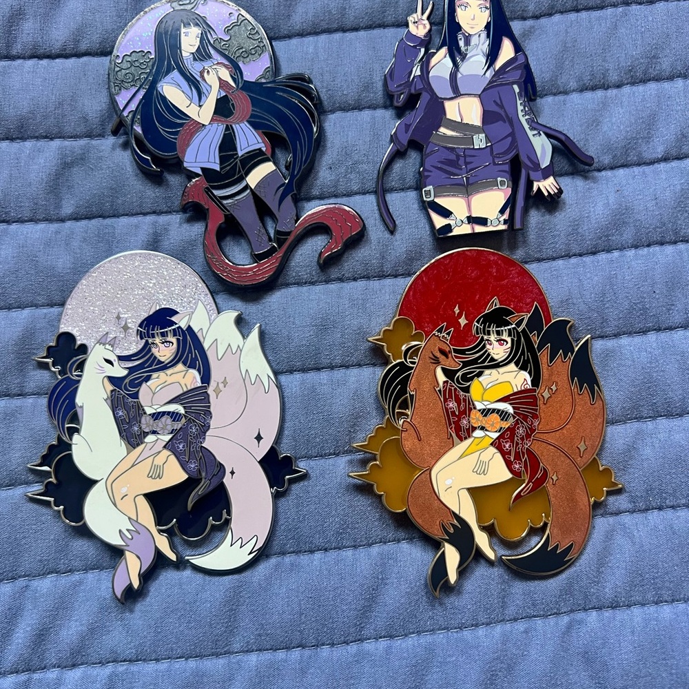 Hinata Character Enamel Pins Set
